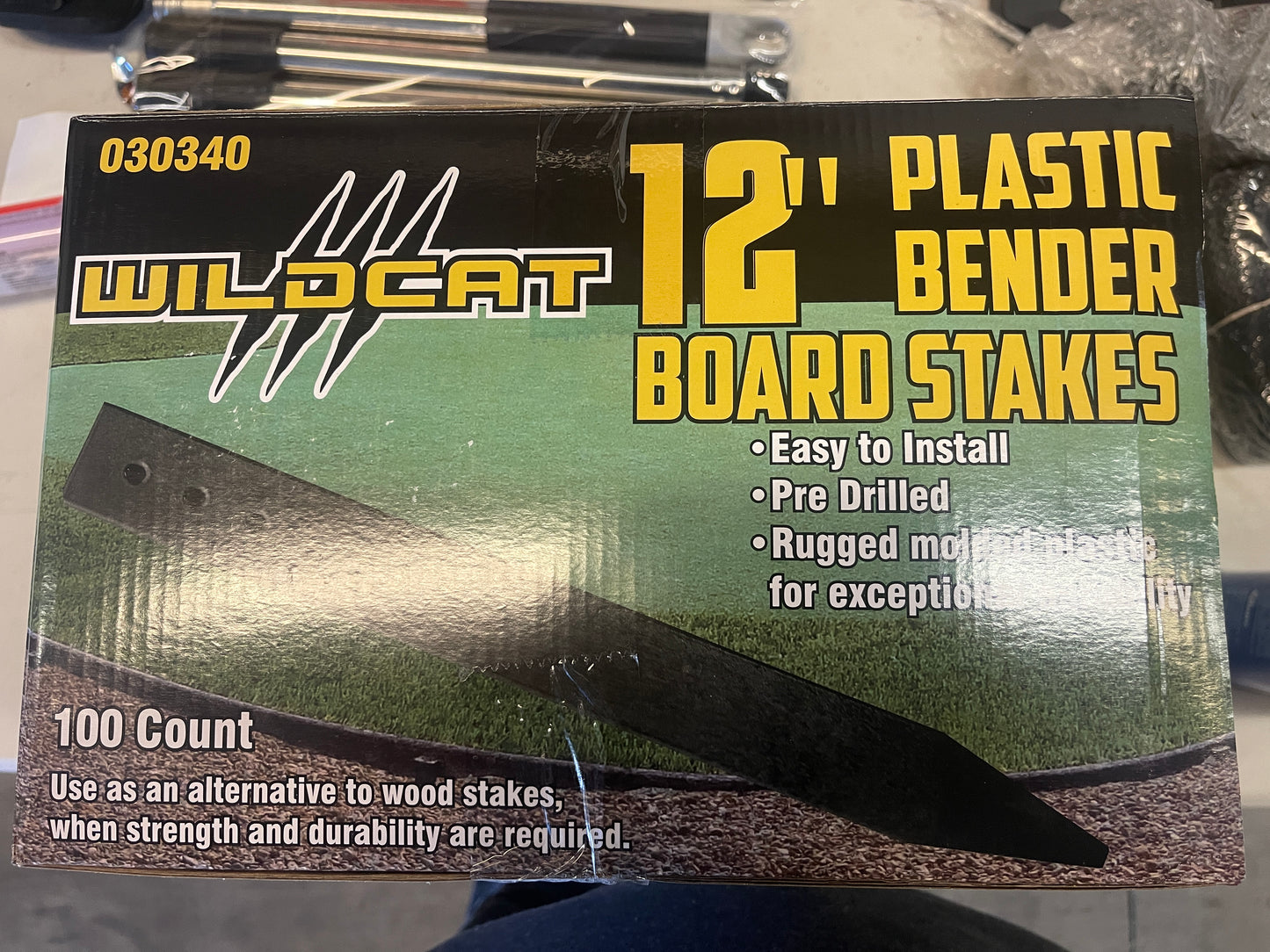 12" Black Plastic Stakes