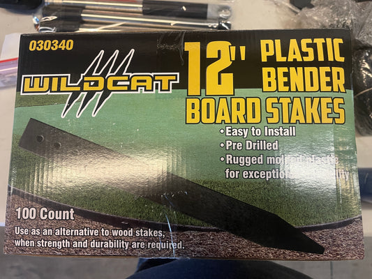 12" Black Plastic Stakes